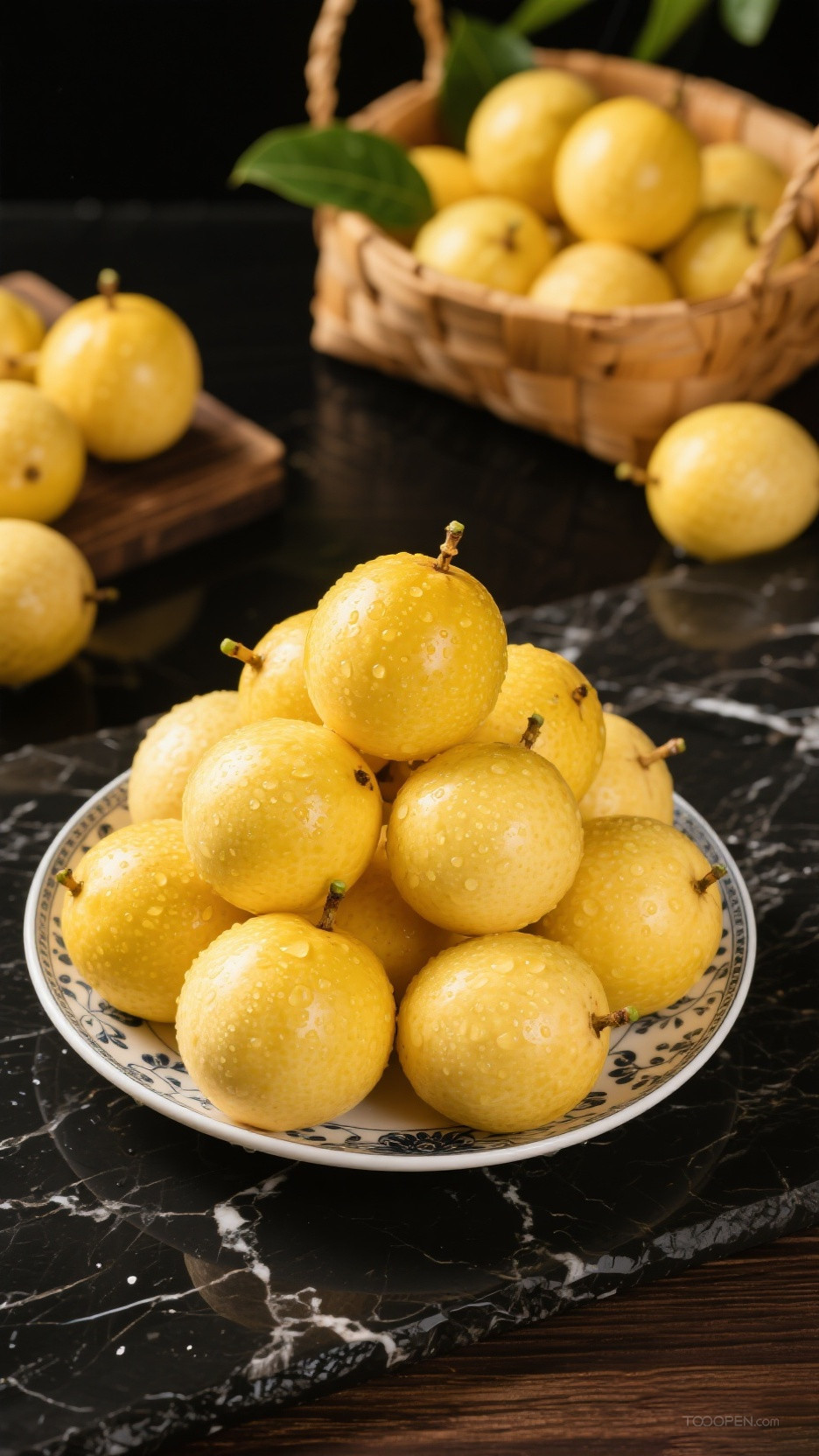 新鲜现摘黄金百香果创意摄影高清美图-05