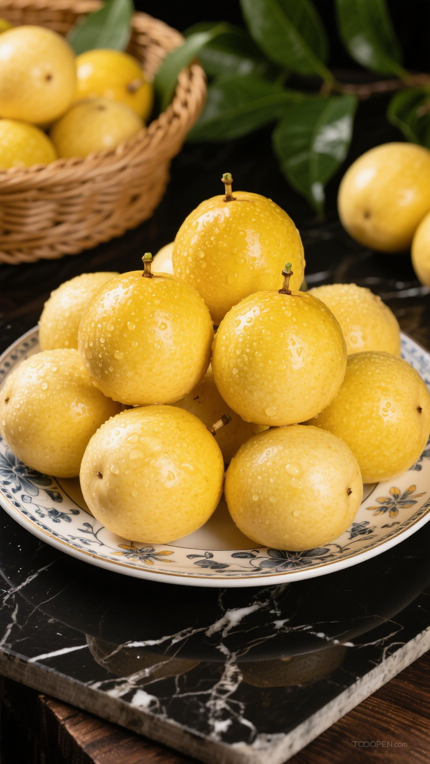 新鲜现摘黄金百香果创意摄影高清美图-06