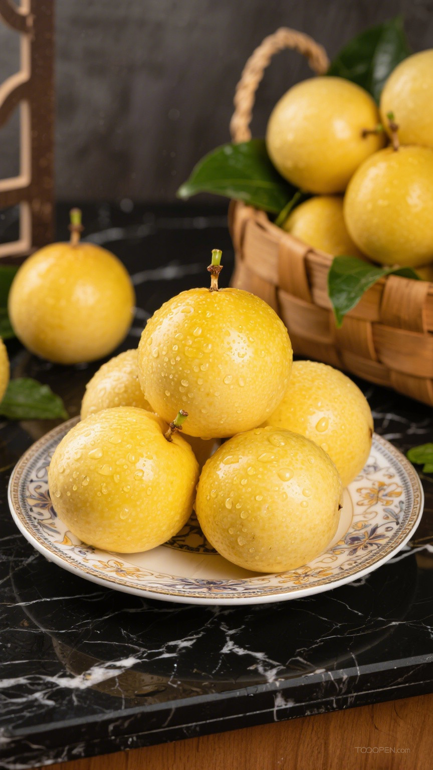 新鲜现摘黄金百香果创意摄影高清美图-13